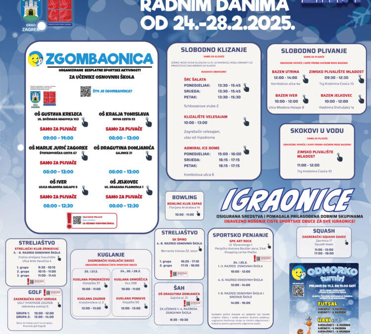 Program Odmorko zima 24. – 28.2.2025. godine