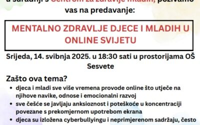 TJEDAN MENTALNOG ZDRAVLJA U OŠ SESVETE