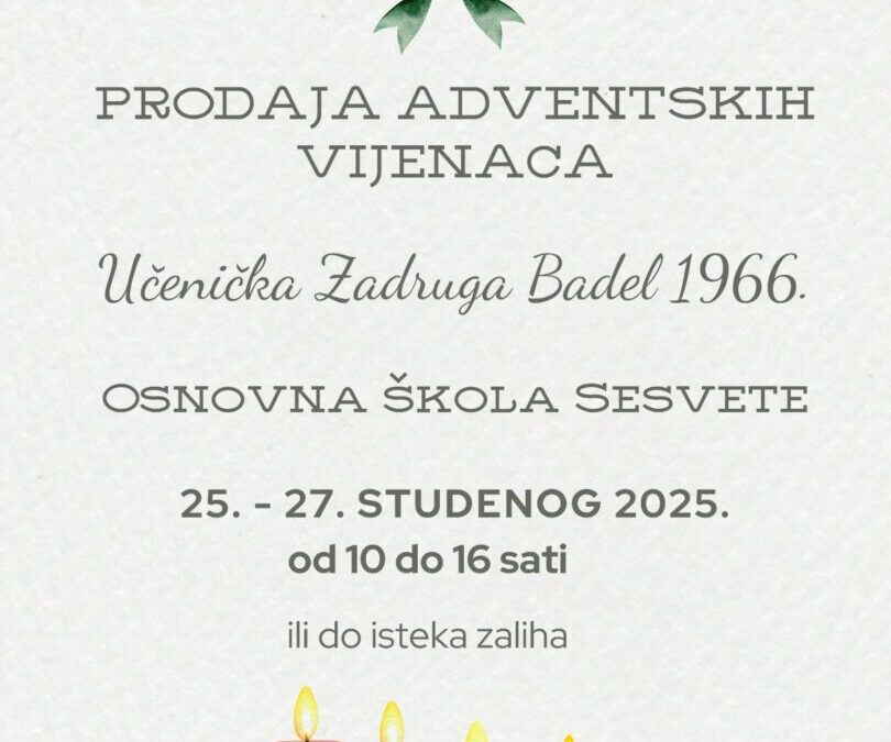 Prodaja adventskih vijenaca