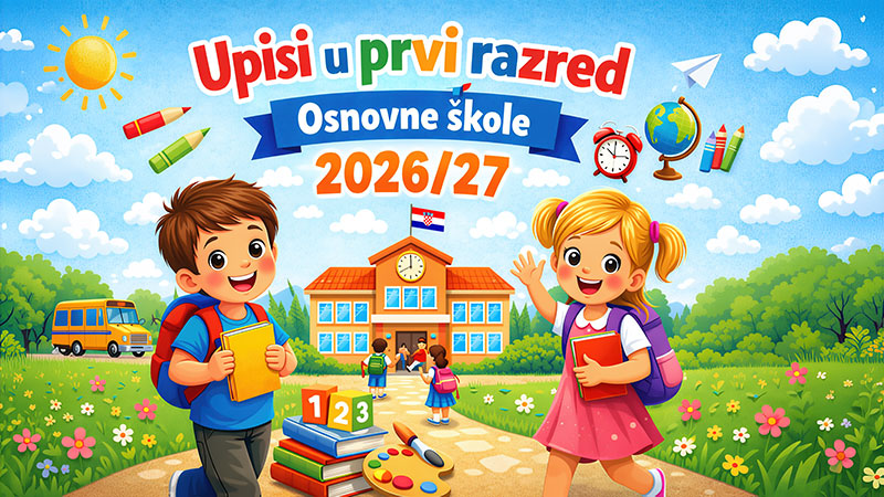 OBAVIJEST RODITELJIMA O TERMINIMA TESTIRANJA ZA UPIS U PRVI RAZRED