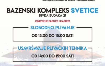 ODMORKO TIJEKOM ŠKOLSKE GODINE – BAZEN SVETICE