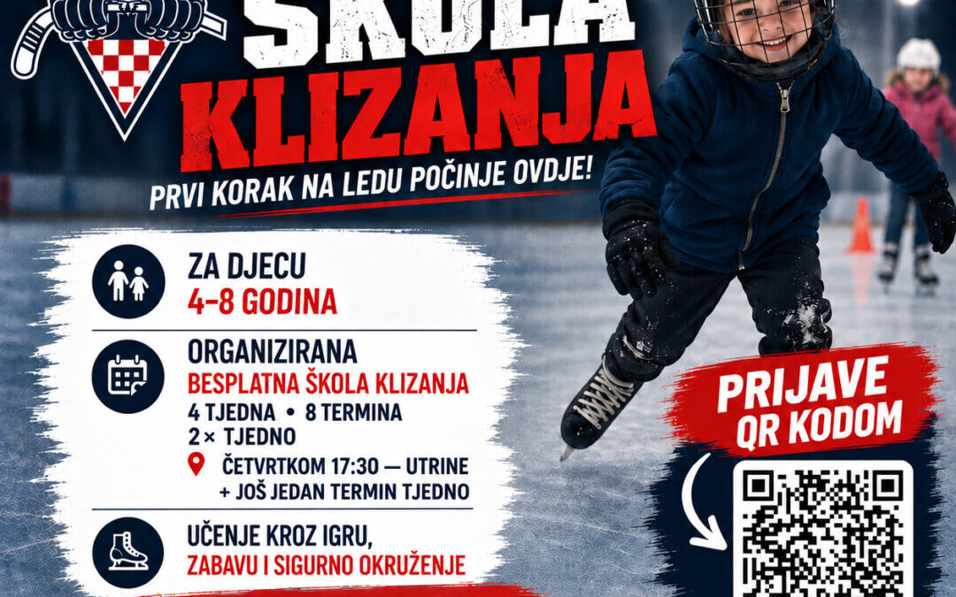 Aktivno djetinjstvo na ledu – besplatna škola klizanja KHL Zagreb